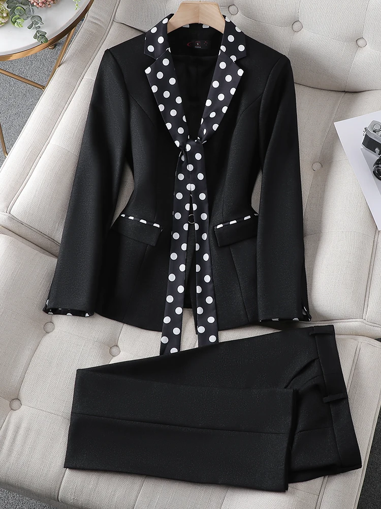 Elegant Black Green Purple Formal Jacket And Pant Suit Blazer Women Female Office Ladies Business Work Wear 2 Piece Set