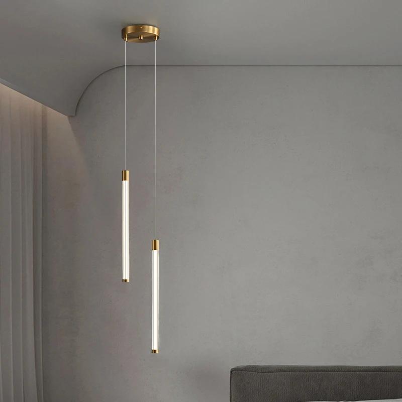 Nordic Led Pendant Light Modern Geometry Line Strip Hanging Light Restaurant Dining Lighting Fixtures Bedroom Bedside Decor Lamp