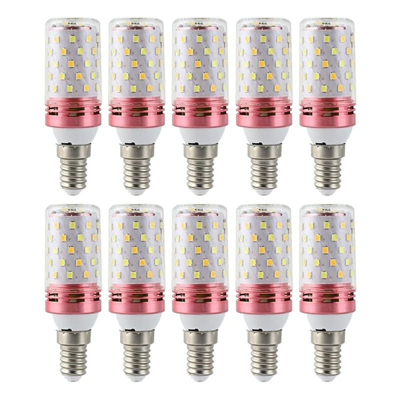 ABLJ 10Pcs E14 LED Corn Bulb 12W Small Screw-In Smart Bulb