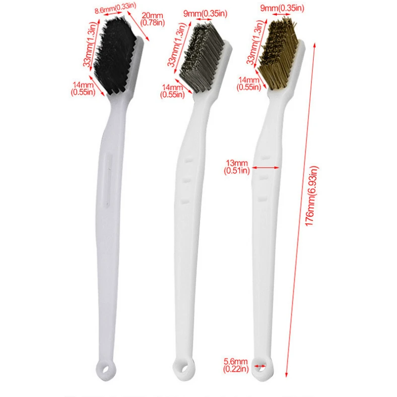 1-20pcs Industrial Cleaning Toothbrush Style Wire Brushes Small Metal Brush for Rust Removing, Deburring, Surface Polishing Tool - view 6