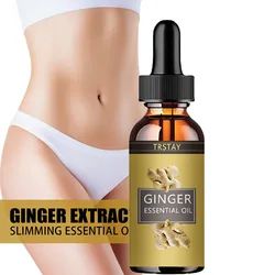 Ginger Slimming Oil Lymphatic Drainage Anti Aging Plant Essential Oil Promote Metabolism Full Body Slim Massage Oils