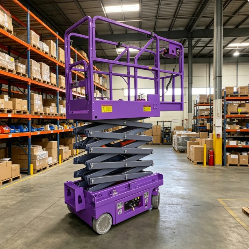 Customized 500KG Portable Electric Mobile Scissor Lift, Wheeled Lifting Platform for Garage Car Repair