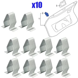 10Pcs For VW Seat For Audi A4 A6 Car Door Strip Lining Fastener Clips Rivet Trunk Tailgate Retainer Metal Clip 4B0867276A NEW