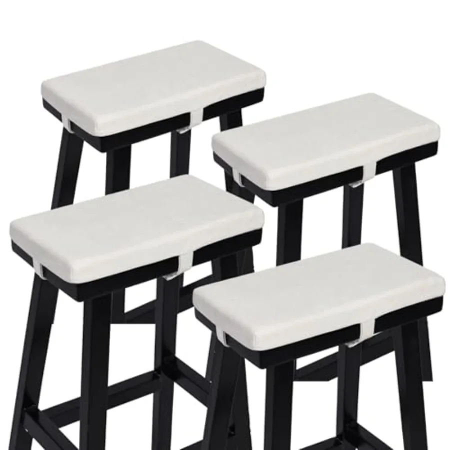 

Комплект из 4 прямоугольных подушек для табуретов из пены с эффектом памяти, двухслойные, нескользящие, для барных стульев, машинная стирка