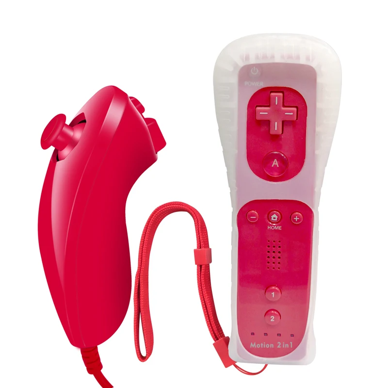 Für Nintend Wii 2 in 1 Set Drahtlose Bluetooth Joystick Fernbedienung SYNC Gamepad Linke Hand/N Nunchuck mit Motion Plus