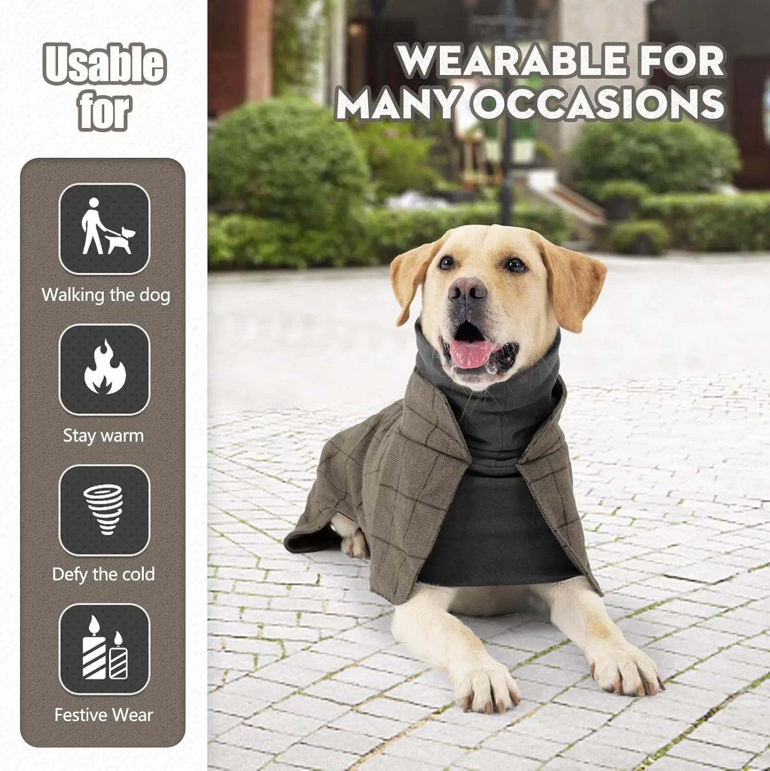 Dog Tuxedo Shirt, Stylish Cold Weather Coat,Wedding Shirt Formal Tuxedo Costume,Detective Prince Wedding Suit for S/M/Large Dogs - view 2