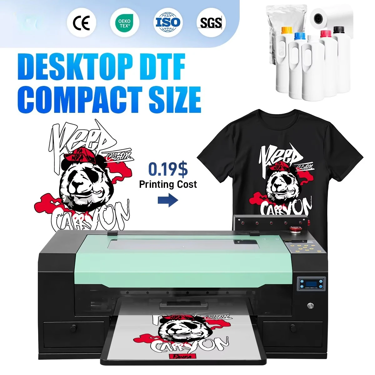 F1080 Print Head 30cm DTF Printer Multiple Colors A4 DTF Printer Printing Machine