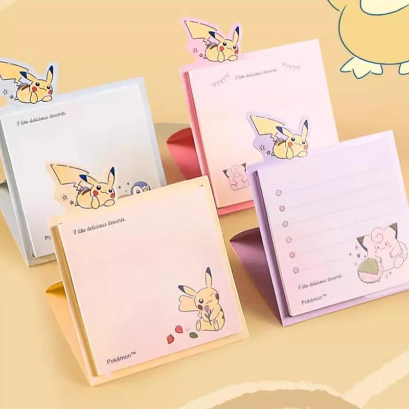 8pcs/lot Creative Pokemon Stand Memo Pad Sticky Notes Stationery Label Notepad Planner Sticker Post Office School Supply