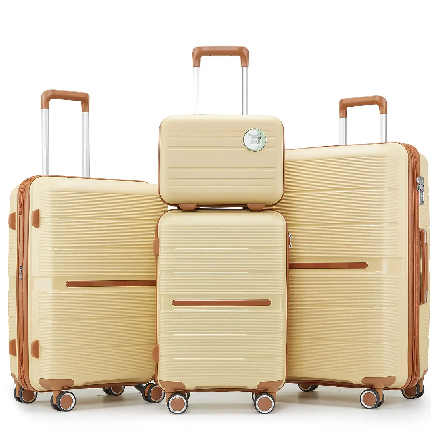 

Luggage Sets 4 Piece(14/20/24/28) PP Lightweight & Durable Expandable suitcase