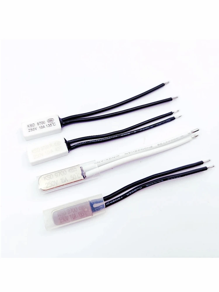 KSD9700 2A 250V 40~150 Degree (N.C.) Normally Closed/ Open TB02 Plastic Temperature Switch Bimetal Disc Thermostat Protector