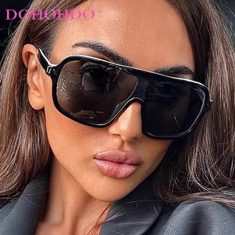 

Trendy Oversized Frame One Piece Sunglasses Women Men Luxury Brand Personality Design Outdoor Sports Driving Sun Glasses UV400