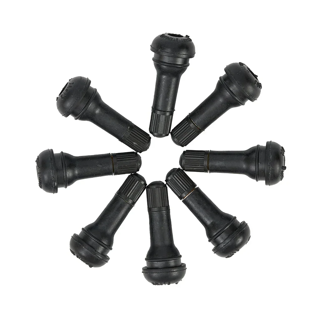 10Pcs TR413 Snap In Type Rubber Valve Tool Set Tubeless Tyre Valves Stems Tubeless Car Wheel Tire Valve Stems With -Caps