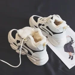 Scarpe in cotone Sneakers da donna imbottite invernali imbottite da donna 2023 cotone antiscivolo resistente all'usura scarpe sportive Casual da donna calde
