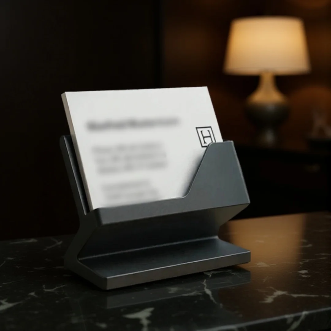 Minimalist Card Holder Compact Business Card Holder Plastic Desk Organizer Professional Desktop Card Display Stand For Office
