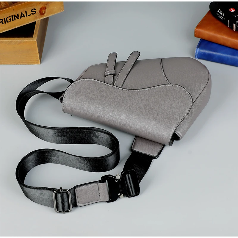 Neue männer Sattel Umhängetasche Zipper Schulter Tasche Leichte Einzigen Riemen Messenger Geldbörse Für Männer Einfarbig Casual Brust Tasche – Detail 17
