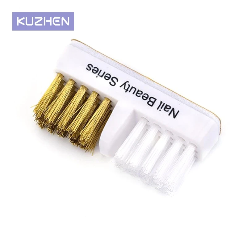 1Pcs Nail Drill Bit Brush Plastic & Copper Wire Clean Brushes Dust Cleaning Nails Accessories Manicure Tools