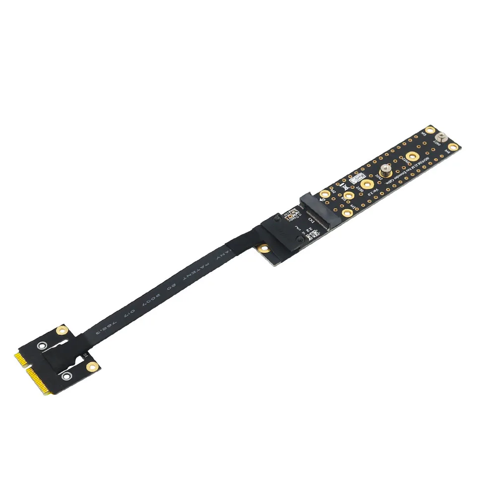 

Add On Card Mini Pcie Male To Key M Female Board Adapter with Cable mini pcie to NVME for 2230 2242 2260 2280 M.2 NVME SSD