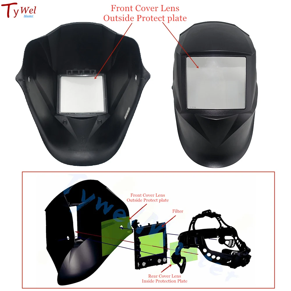 Casco de soldadura profesional, placa de protección, lente de cubierta frontal para Sun9B, Sun9L, máscara de soldadura con oscurecimiento automático