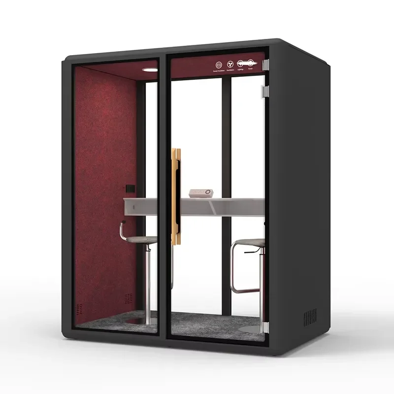 for New Type Sound Insulation Booth Office Large Conference Box Movable Silent Booth Light Bar Office Soundproof Pod