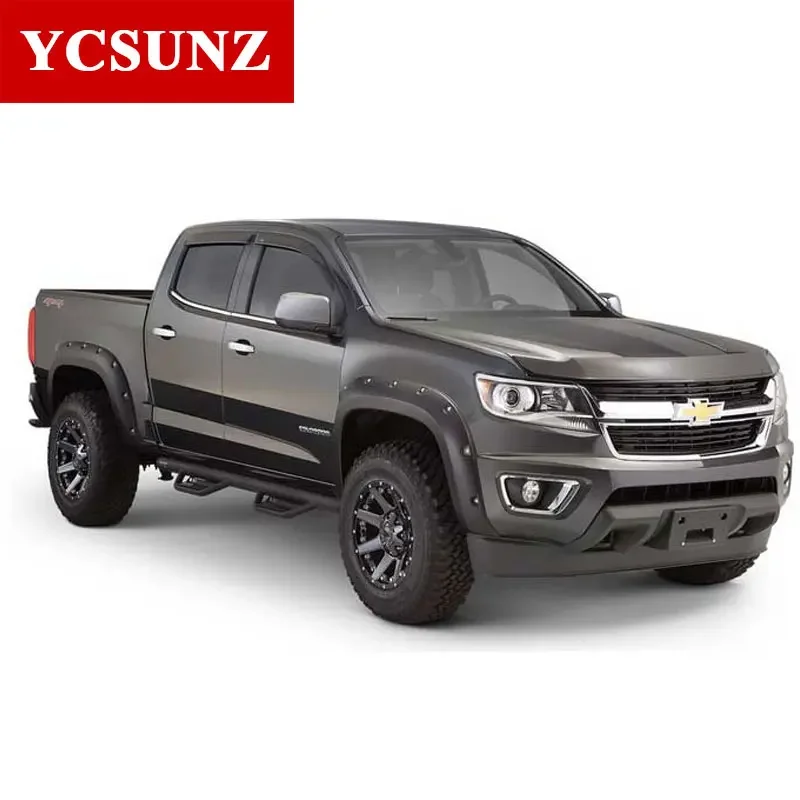 Flare plástico pára-lamas para Chevrolet Colorado, Arch rodas acessórios do carro, bolso Fender, 2015, 2016, 2017, 2018, 2019, 2020