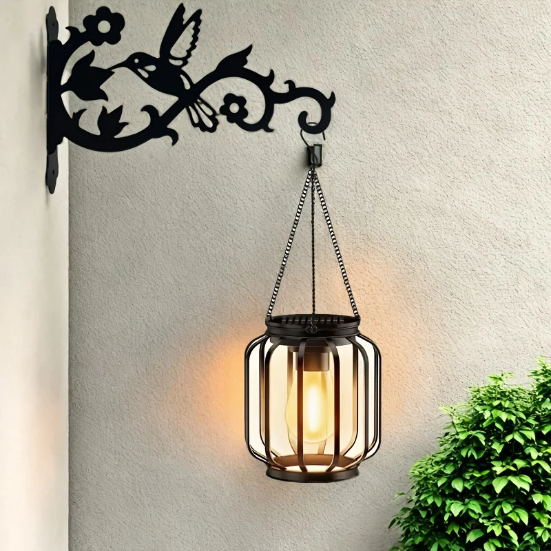 1/2pcs Elegant European-Style Iron Wall-Mounted Bird and Flower Hook - Perfect for Hanging Planters on Garden, Balcony