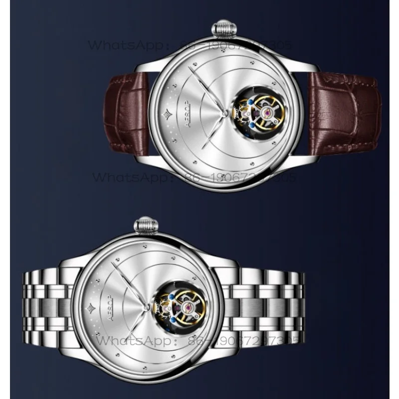 Large Dial Luminous Waterproof Manual Men's Tourbillon Mechanical Men's Watch 7048 Wristwatch