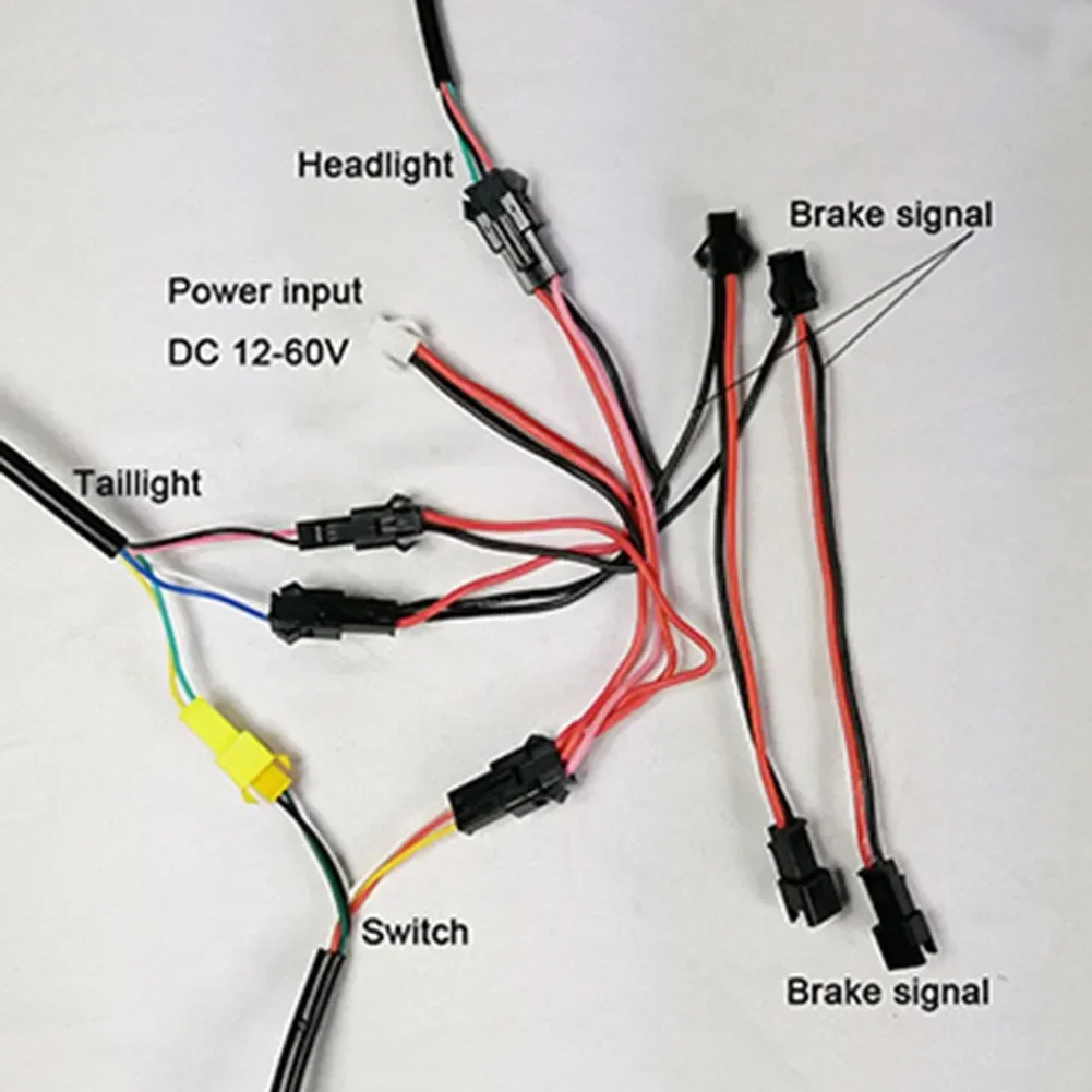 Electric Bicycle Ebike Headlight And Tail Light Cable Line Parts 24v-60v E-bike Modification Refit Cable Ebike Accessories