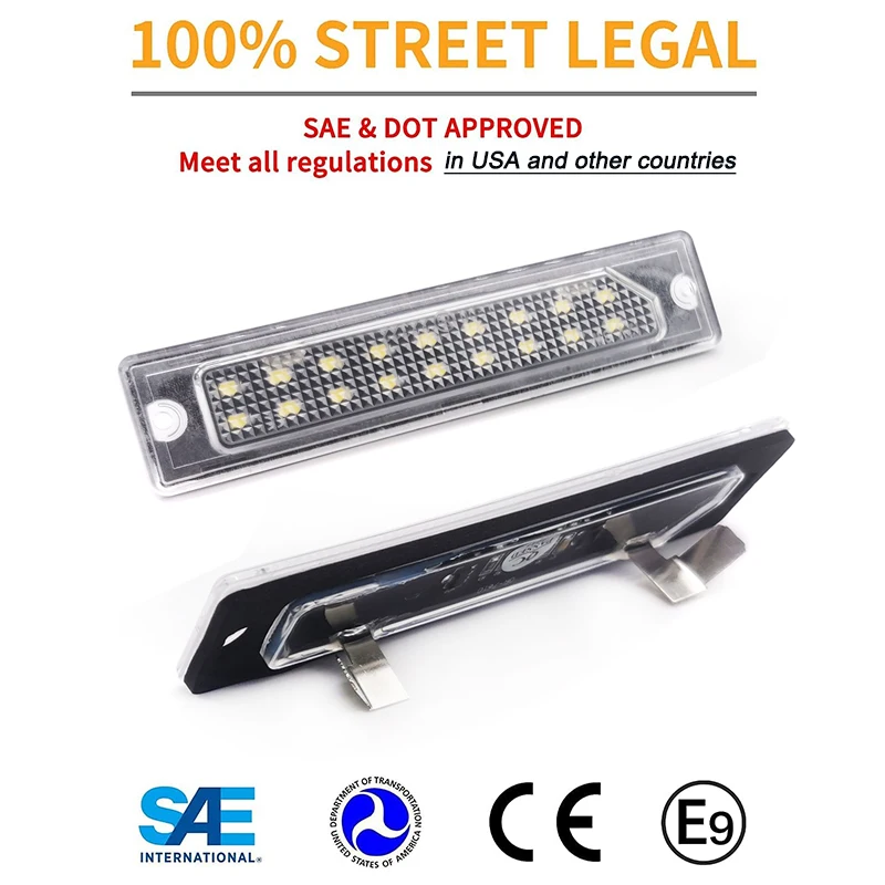 2Pcs Canbus LED Number License Plate Lights Lamps For Peugeot Boxer Manager Citroen Jumper Realay Fiat Ducato Bus Box 1994-2002