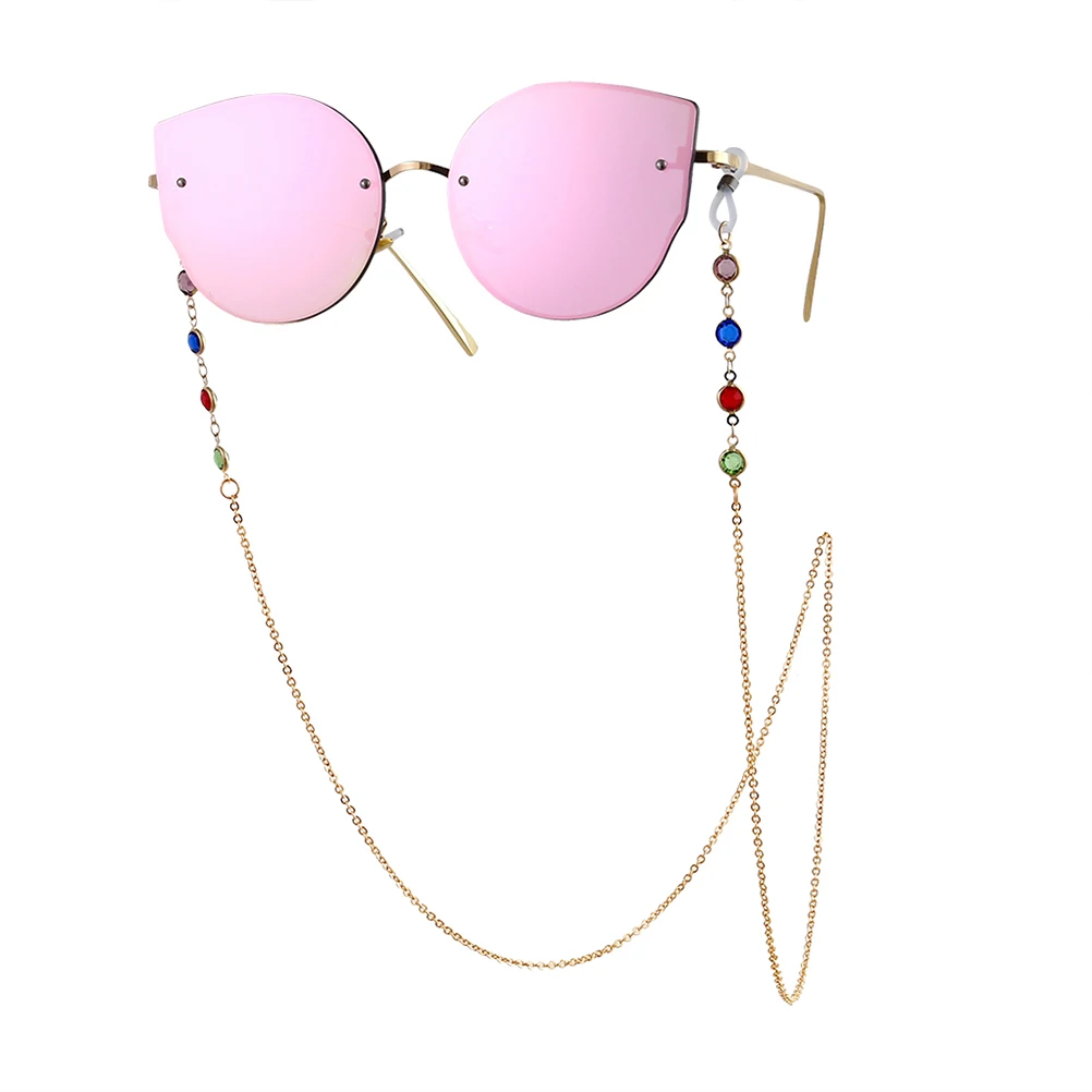 

Non slip Glasses Chain Eyewear Safety Strap Holder Colorful Rhinestone Beaded Fashion Pearl Strings For Sports