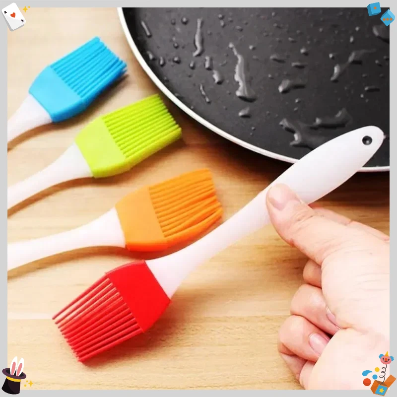 Cooking Silicone Spatula Barbeque Brush Cream Brush BBQ Heat Resistant Oil Brush Kitchen Bar Cake Baking Tools Utensil Supplies