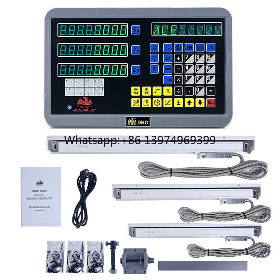 For Lathe Milling Machine Combo 5u 50-1000mm Linear Scale/glass Encoder with Hight Quality 3 Axis Digital Readout Dro