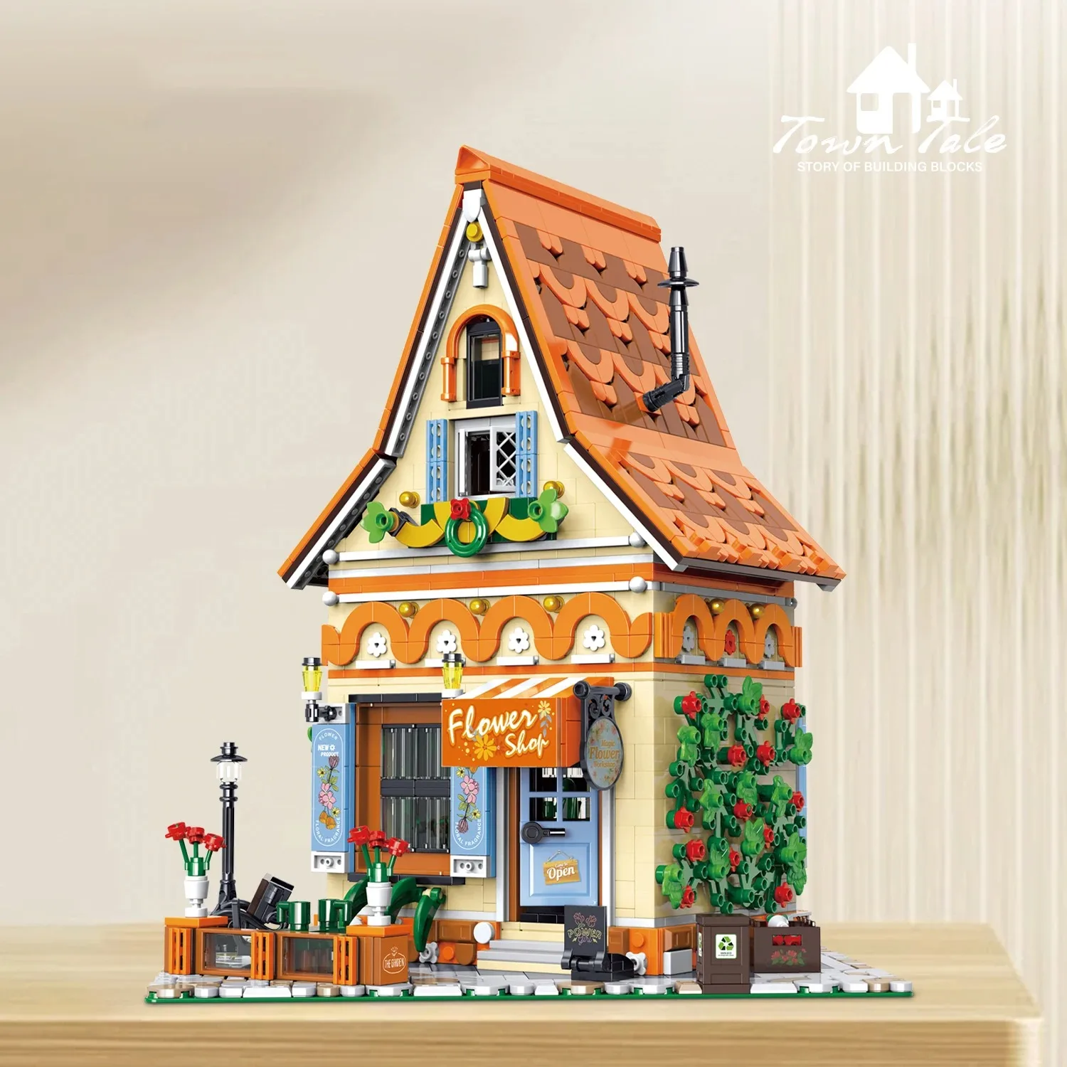 

Creative Expert Modular Building MOC ZHEGAO 33206 Florist Magic Flower Workshop Model 2445 Pcs Building Blocks Brick Puzzle Toys