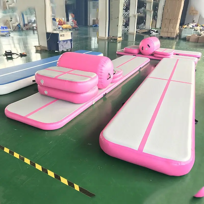 

Free Shipping 6m Long Pink Cheap Outdoor Gymnastics Mat Inflatable Air Floor Tumble Track Airtrack