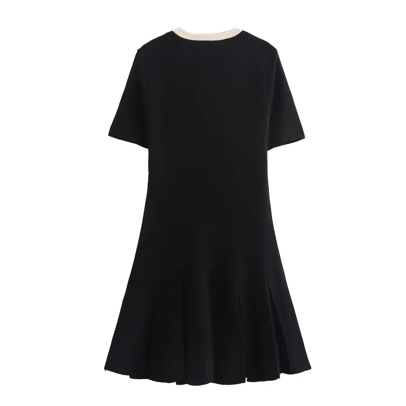 TRAF ZR Party Dress Elegant Gown Prairie Chic Short Sleeve Dresses Basic Knit Mini Dress Elegant and Beautiful Women's Dresses