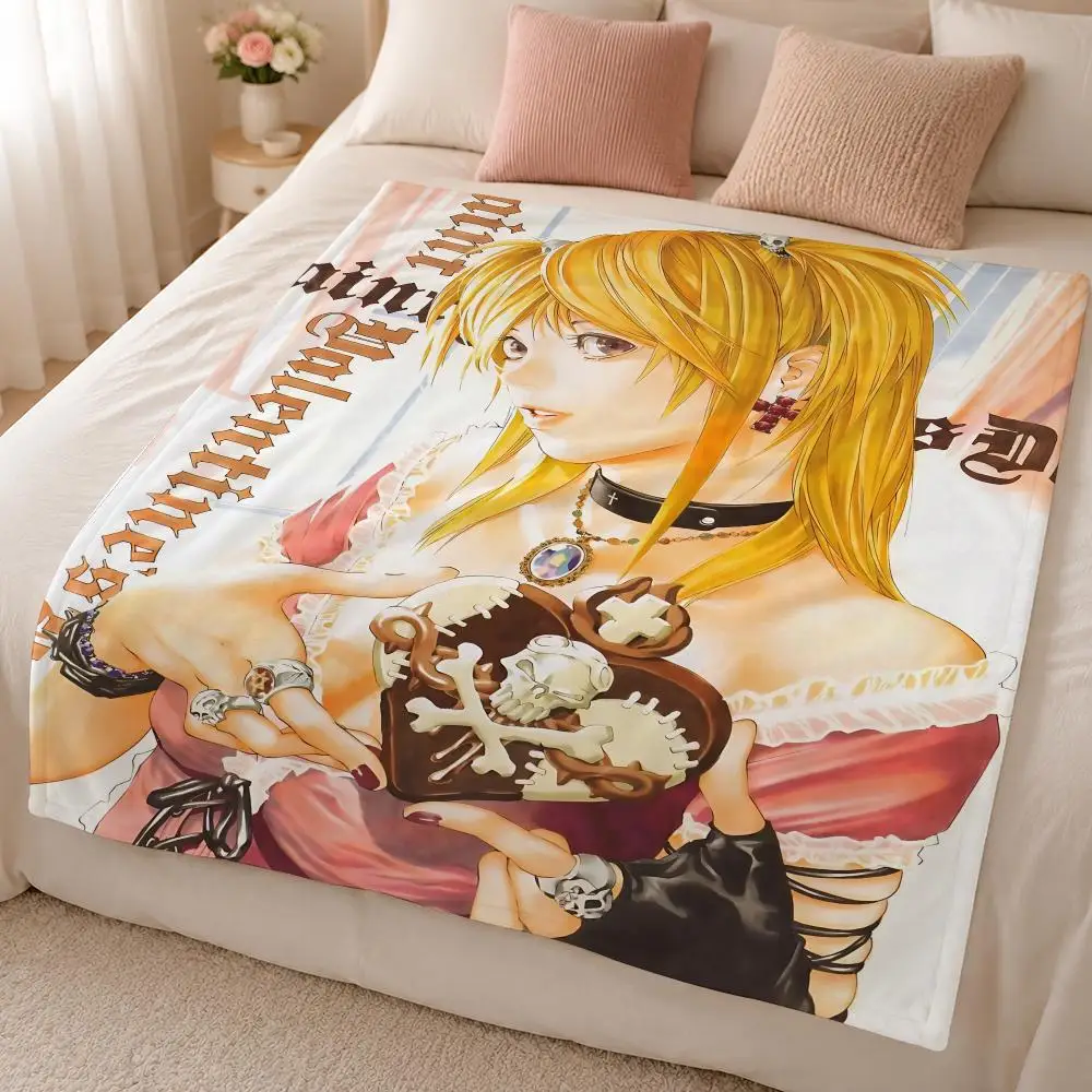 Anime D-Death Note Dark Japanese Mystery Throw 320g Soft Flannel Fleece Throw Blanket Cover Sofa Bed Dorm Nap Gift