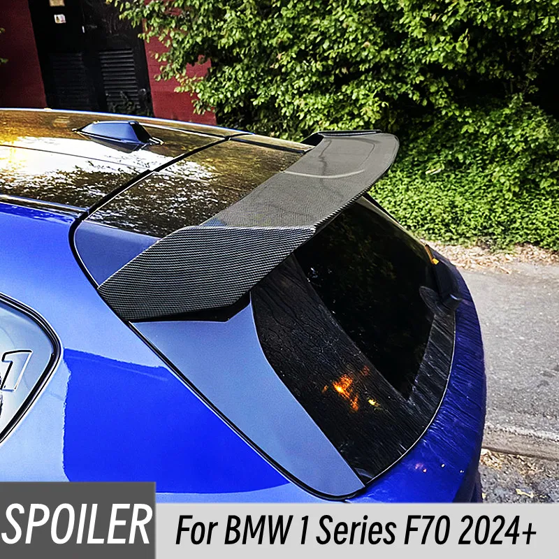 

For BMW 1 Series F70 M Sport 2024+ Hatchback Car Rear Trunk Lid Roof Spoiler Wings ABS Plastic Black Carbon Car Accessories Part