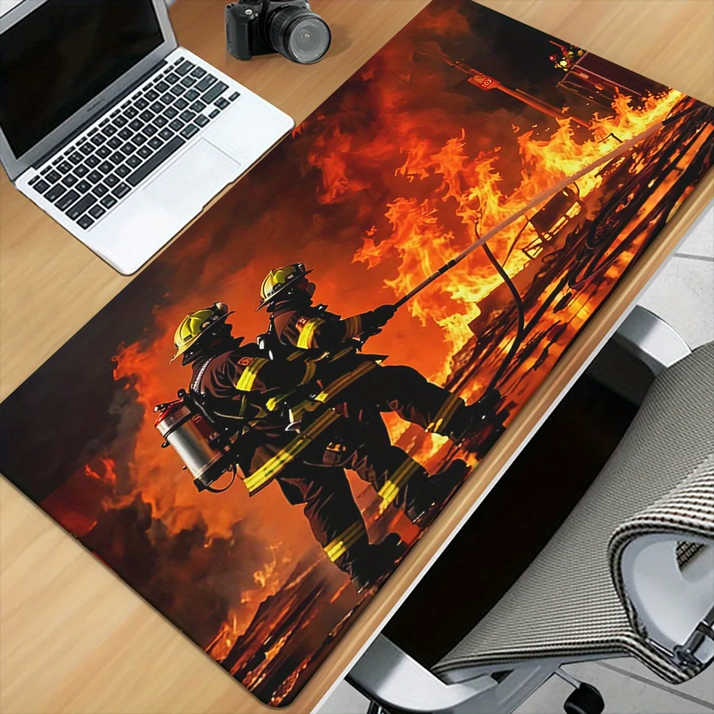 Fire Bigness XXL Mousepad Keyboard Gaming Mouse Mats Office Computer PC Desk Mat Extended Pad Gaming Mats Setup Desk Interior