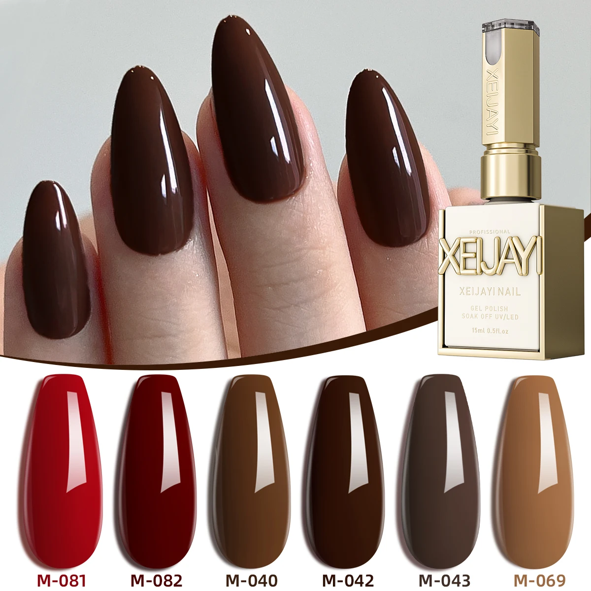 6Pcs 15Ml Create Shimmering Nail Art - Professional Long Lasting Gel Polish Set with Luxurious Gloss for Salon Home Nails
