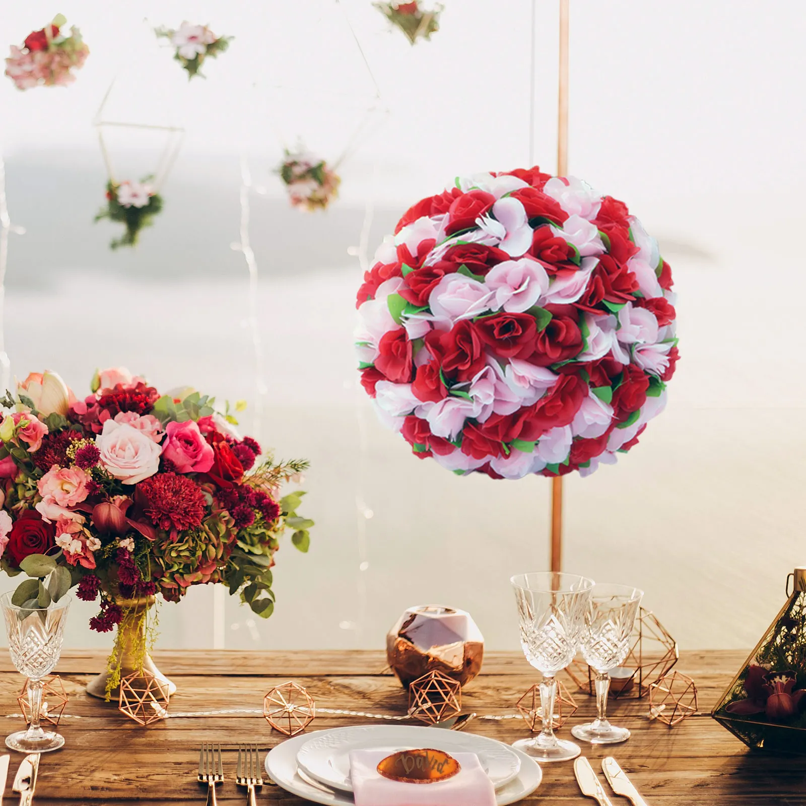 

2Pcs Artificial Flower Ball Holder Plastic Flower Balls Rack DIY Wedding Party Decoration Garden Supplies