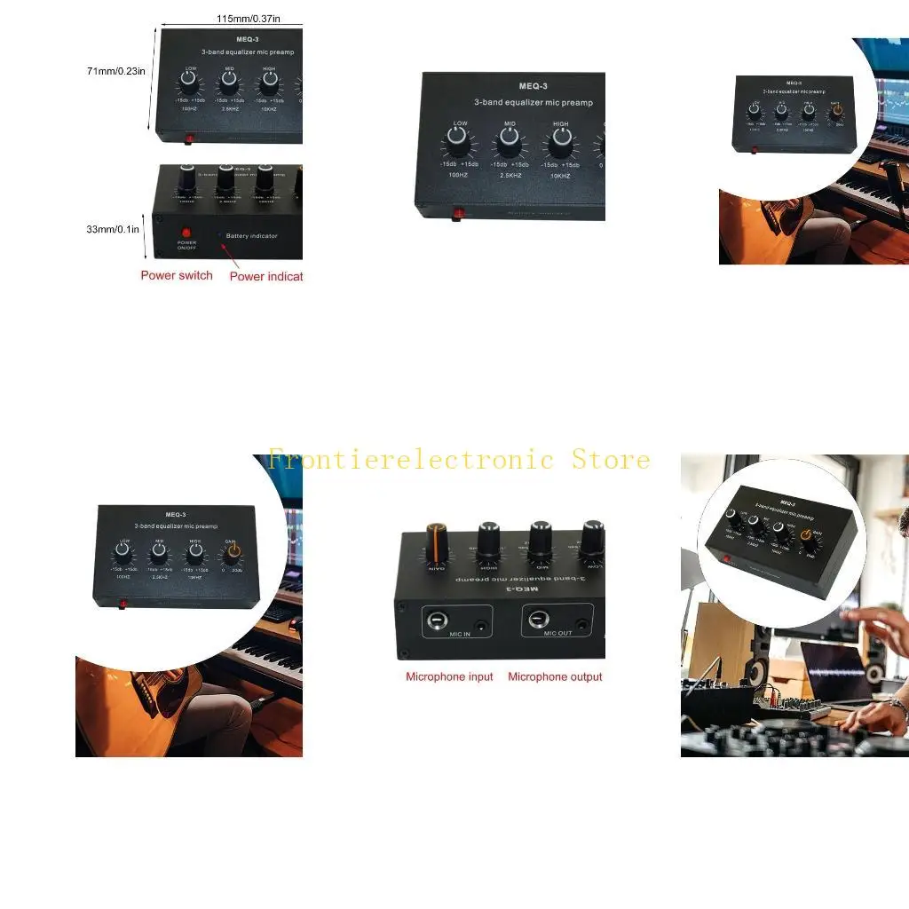 G8DB Professional Sound Amplifiers 3Band Equalizers Balanced Mic Preamplifiers