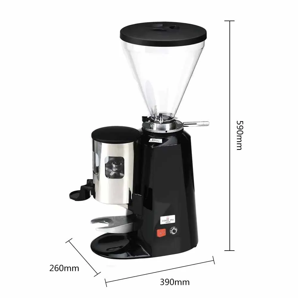 Immagine 4: Macinacaffè Elettrico Commerciale 350W Macinacaffè per Espresso 1/2HP Macinatore Automatico di Caffè Macinino per Chicchi