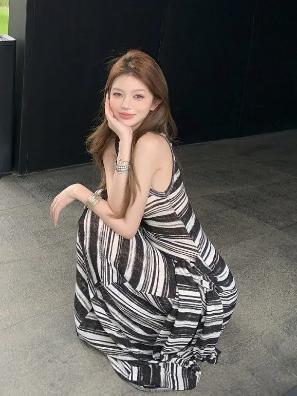 Abiti Abito da donna in champagne estivo modale con scollo all'americana montati multiway smocking resort ultra corto dolce ragazza clubwear sexy