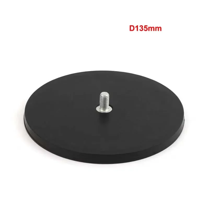 

D135mm M8 Magnetic Base Rubber Coated Neodymium Pot Magnets Suction Cup Mounting Bracket bolt bracket For Car LED Light Camera