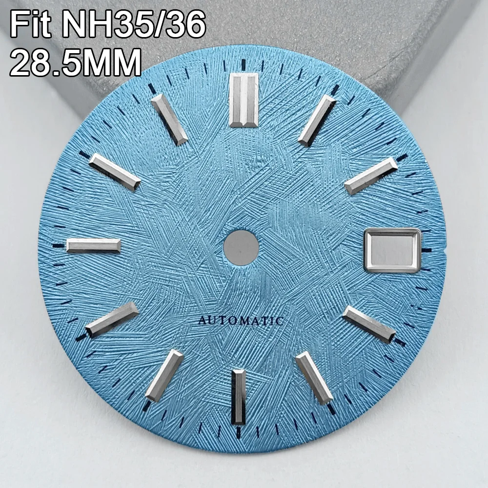 28.5mm textured dial fit NH35/NH36 movements watch modification accessories  customizable logo no luminous dial