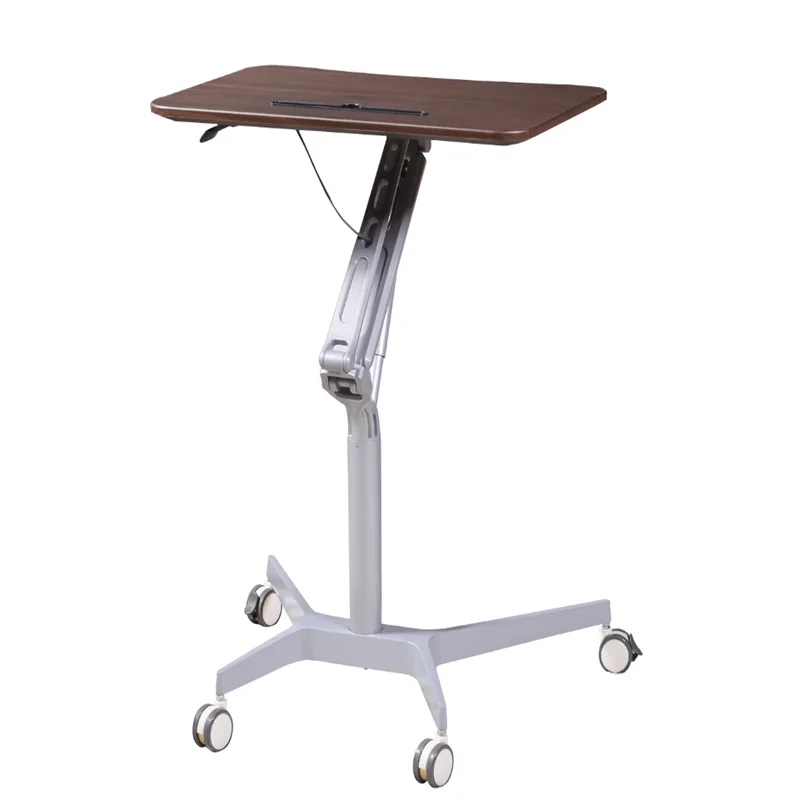 Gas spring sit-stand mobile desk pneumatic gas lift height adjustable desk