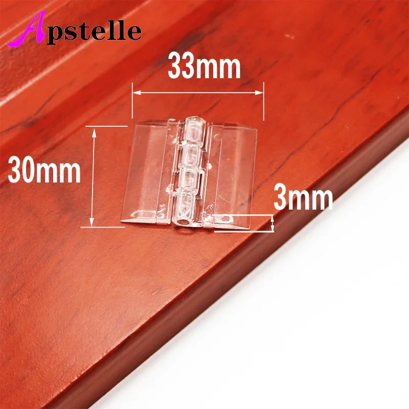 Apstelle 10 Pz 25X33mm 30X33mm 45x33mm 65x42mm Cerniere Pieghevoli in Plastica Cerniera in Plexiglass Trasparente Durevole Acrilico Trasparente