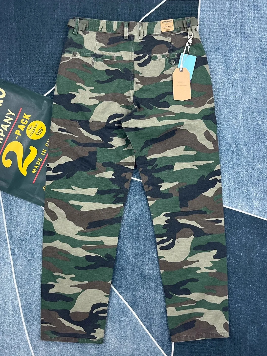 

High-End Camouflage Men's Work Pants 2025 New Spring Autumn Straight Casual Long Trousers Outdoor Sports Workwear Trendy