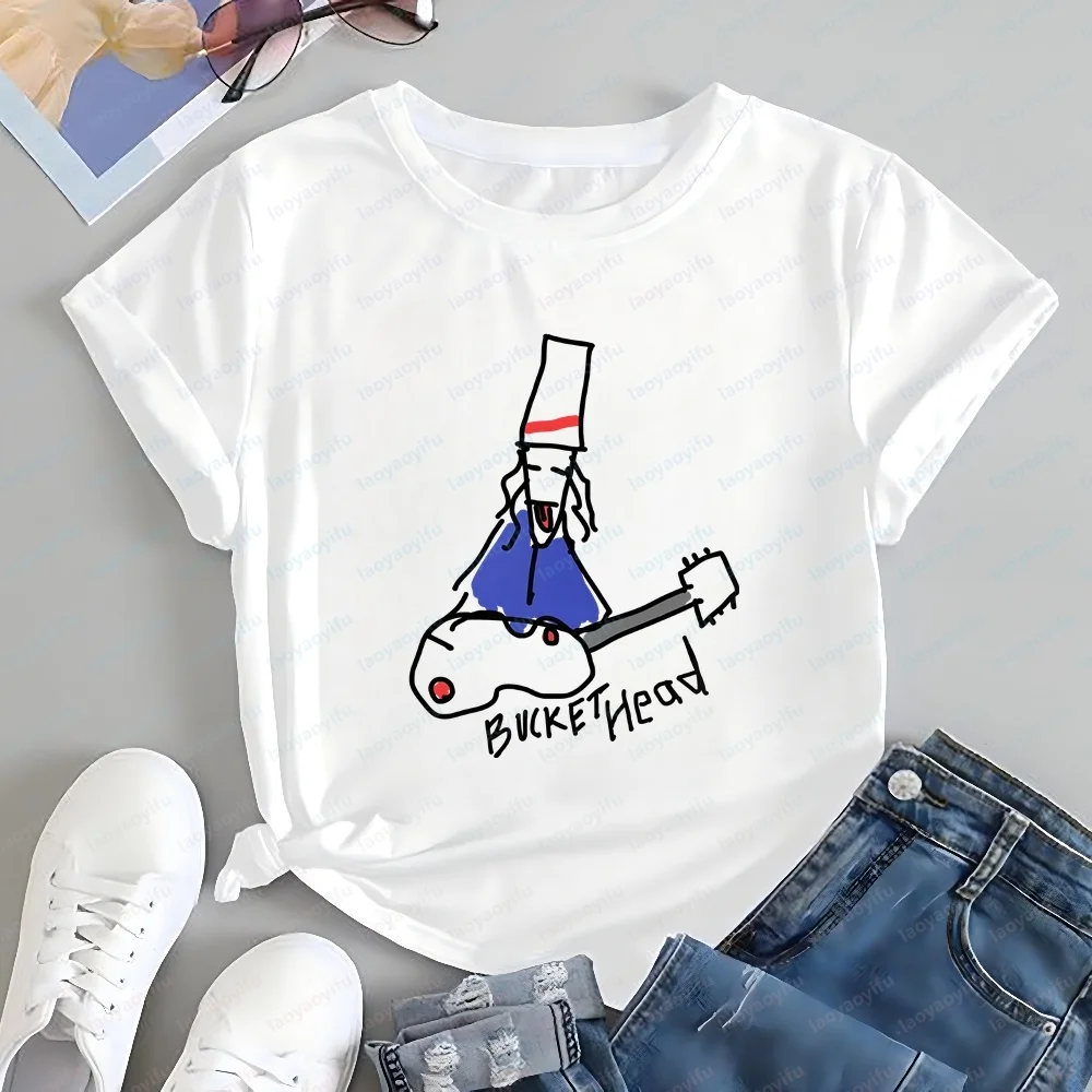 Vintage Electric Guitarist Buckethead's Trendy Short-sleeved Men's and Women's All-purpose Round-neck Comfortable T-shirt