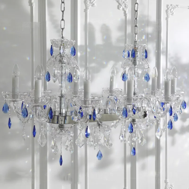 European Luxury K9 Crystal Chandelier Living Room Lustre Candle E27 Led Ceiling Chandelier Home Decor Led Lamparas Lighting