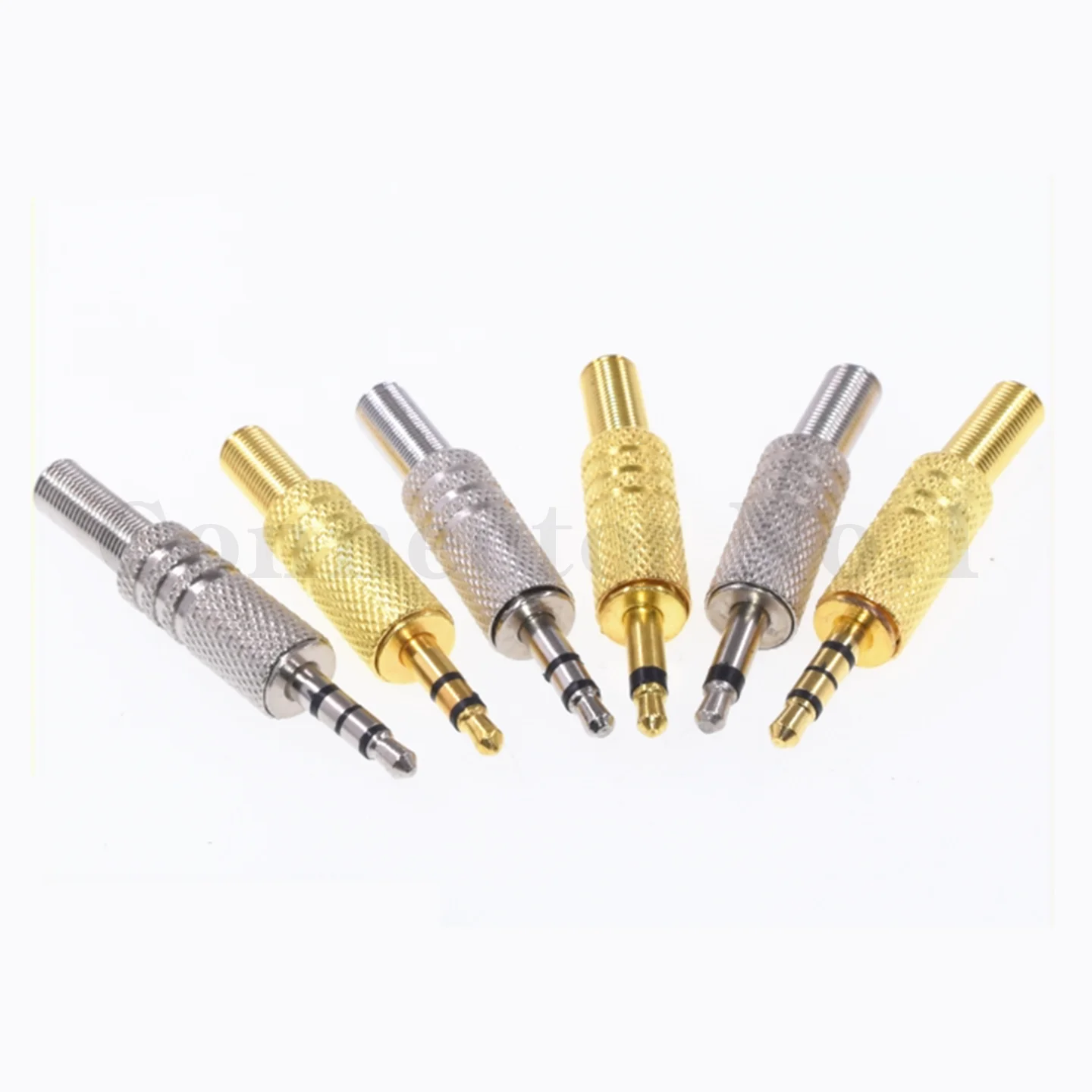 5PCS Silvery or Gold 2Pole 3Pole 4Pole 3.5mm Headphones Male Mono Stereo Audio Plug Connector for Most Earphone Jack